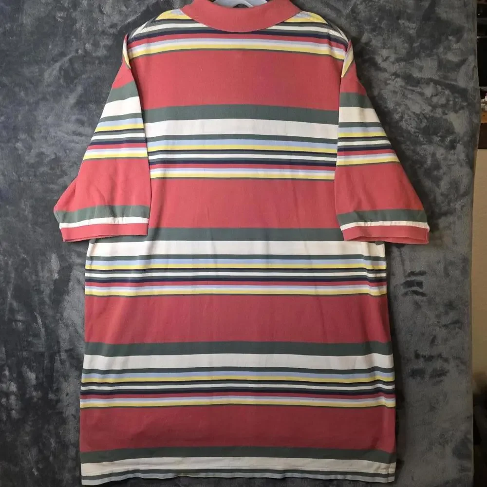 Vintage Polo Ralph Lauren Shirt Men 2XLT Red Green Striped 90s Mall Dad Preppy